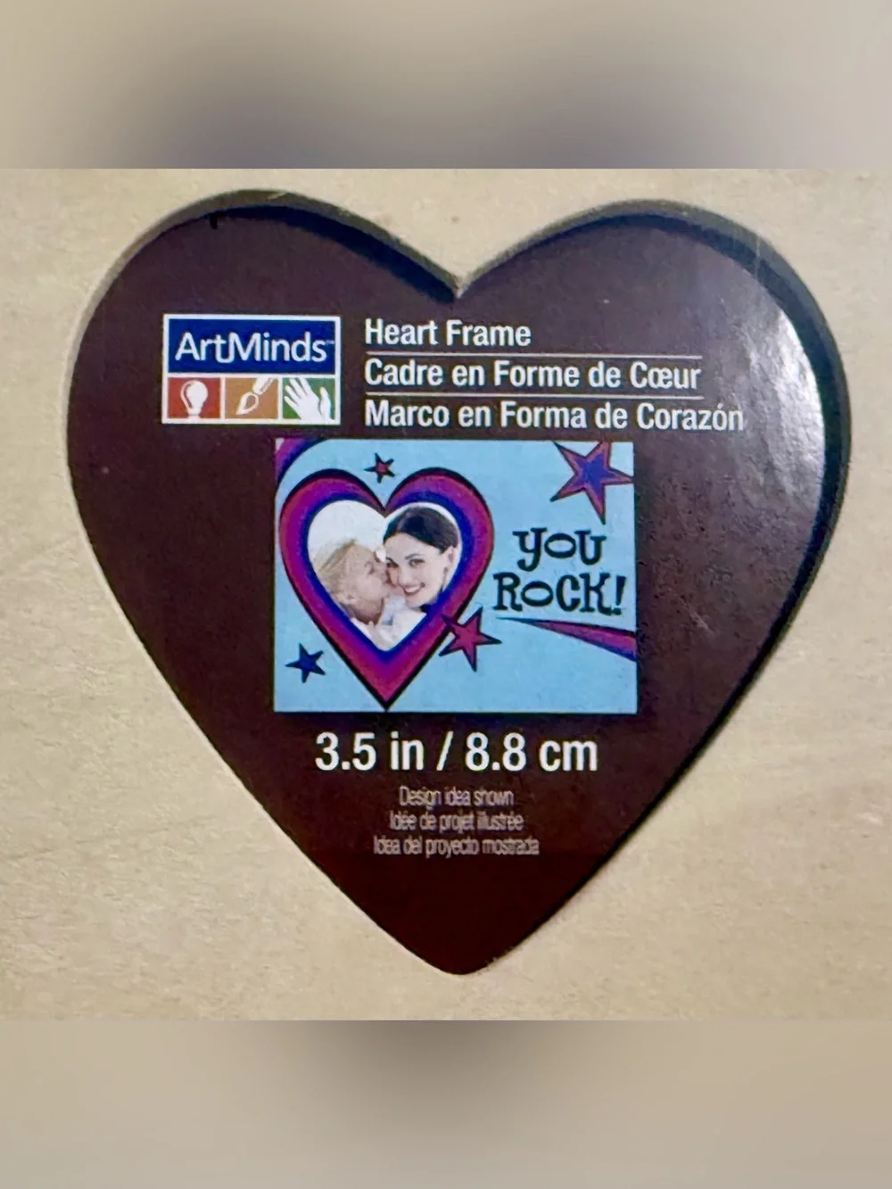 Heart Photo Frame, NWT, Natural Wood, Hold a 3.5”photo, paint it or natural look